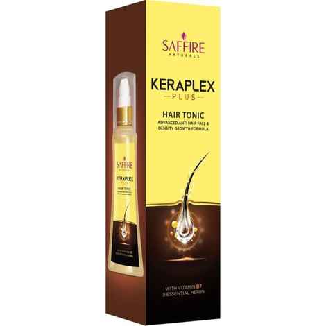 Buy Saffire Natural Keraplex Plus Hair Tonic | Advanced anti hair fall & Density Growth Formula_100ml - Purplle