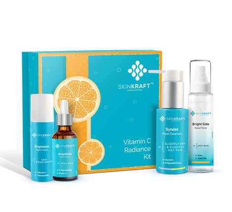 Buy SkinKraft Vitamin C Radiance Kit - Skin Care Kit With Cleanser + Night cream + Face Serum + Facial Toner; Gift Set For Women & Men; Pack Of 4 - Purplle