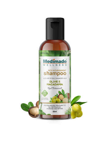 Buy Medimade Olive and Macadamia Hair Growth Shampoo - 50 ml - Purplle