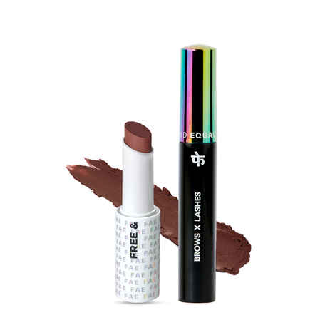Buy FAE Beauty Brash + Modern Matte Lipstick Bundle - Jet Black and Walnut Brown || Mascara || Brow gel || Matte lipstick || Long lasting || For all skin tones - Purplle