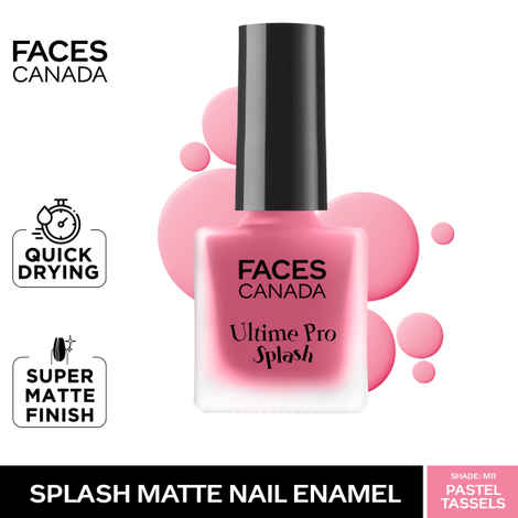 Buy FACES CANADA Ultime Pro Splash Matte Nail Enamel - Pastel Tassels M11, 8 ml | Quick Drying | Matte Finish | Long Lasting | No Chip Formula | Nail Polish For Women | Smooth Application | Safe For Nails - Purplle