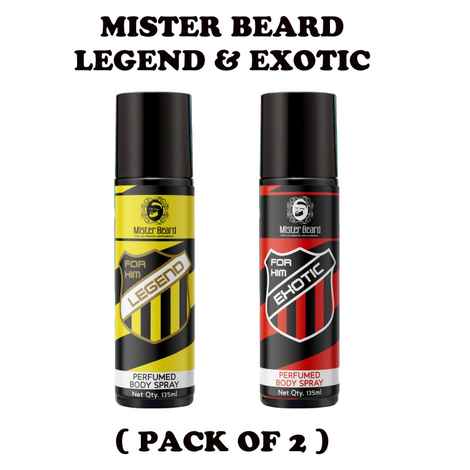 Buy Mister Beard Legend & Exotic Perfumed Body Spray, Pack of 2 - Purplle
