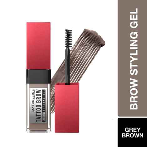 Buy Maybelline Tattoo Brow 3 Day Styling Brow Gel, Grey Brown, 6 ml | Semi-Permanent Tinted Eyebrow Gel - Purplle