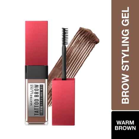 Buy Maybelline Tattoo Brow 3 Day Styling Brow Gel, Warm Brown, 6 ml | Semi-Permanent Tinted Eyebrow Gel - Purplle