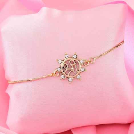 Buy Estele Gold Plated Shubh Shree Bracelet With Austrian Crystals For Men & Women - Purplle