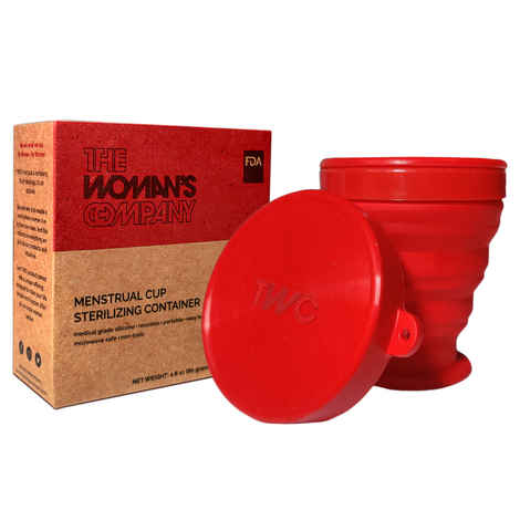 Buy The Woman's Company Menstrual Cup Sterilizing Container | Made With Medical Grade Silicone | Collapsible Cup | Microwave Friendly | Kills 99% of Germs | Menstrual Cups Sterilizer - 1 Pc - Purplle