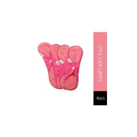 Buy Reusable Washable Sanitary Cloth Pads Napkins (Pack of 4, Pink) - Purplle