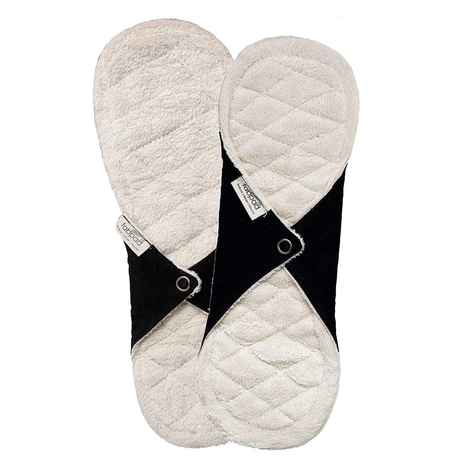 Fabpad Off-White Reusable Cloth Pad Sanitary Napkins - Pack of 2,Regular/Maxi