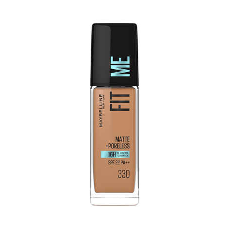 Maybelline New York Fit Me Matte+Poreless Liquid Foundation, 330 Toffee, (30 ml)
