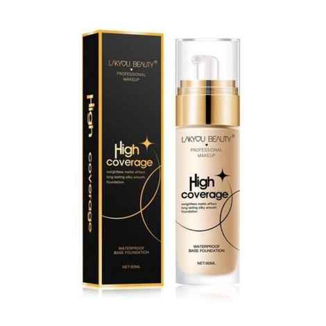 Buy LakyouBeauty Professional High Coverage Waterproof Base Foundation 60ML - Purplle