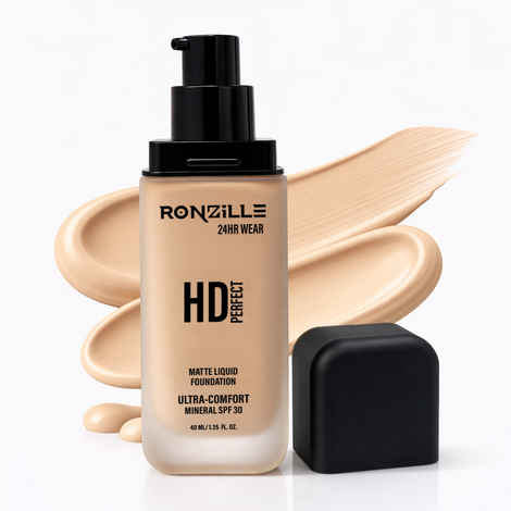 Buy Ronzille Waterproof Matte Finish Make-up Base Foundation - 25 ml  (Airless)(02) - Purplle