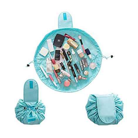 Buy House of Quirk Lazy Cosmetic Bag by House of Quirk Drawstring Travel Makeup Bag Pouch Multifunction Storage Portable Toiletry Bags - Light Blue_(DREAMTRAVEL_LBLU) - Purplle