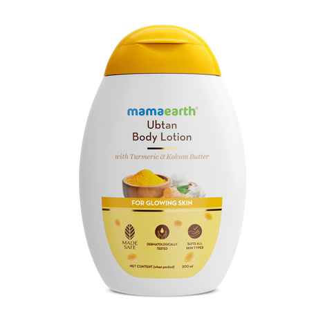 Mamaearth Ubtan Body Lotion with Turmeric & Kokum Butter for Glowing Skin – 200 ml
