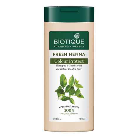 Buy Biotique Fresh Henna Colour Protect Shampoo With Conditioner 180ml - Purplle