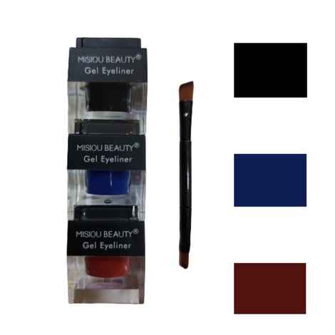 Favon Miss You Beauty Longwear 3 colors Gel Eyeliner (Black, Brown and Blue)