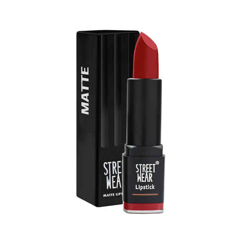 Buy STREET WEAR® Matte Lipstick -SASSY ORANGE (Orange) - 4.2 gms -Longwear, Velvety texture, Fade-resistant, High Color payoff, Lightweight Matte Lipstick, Plant-based Canuuba wax, Paraben-free - Purplle