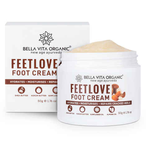 Buy Bella Vita Organic Feet Love Foot Cream for Hydrating, Moisturizing and Repairing of Cracked Heels 50 gm - Purplle