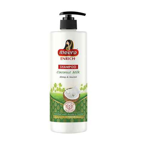 Buy Meera Enrich Shampoo For Strong & Nourish Hair, Enriched With Kerala's Coconut Milk, For Men & Women, Paraben, Silicone & Sulphate Free, 500ml - Purplle