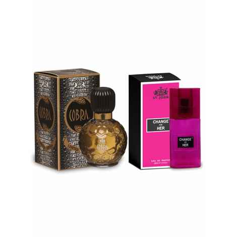 Buy St John Cobra Limited Edition Eau De Perfume 60ml & Change For Her Eau De Perfume 30ml for Men & Women (Pack of 2) - Purplle