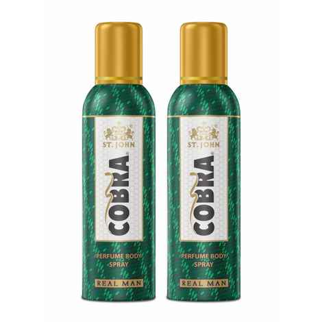 Buy ST-JOHN Cobra Real Man Perfume Body Spray for Men up to 24 hours 100ml Each (Pack of 2) - Purplle