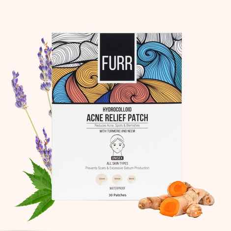Haldi Patch FURR Haldi & Neem Acne Relief Patches With Hydrocolloid | Reduces Acne ...