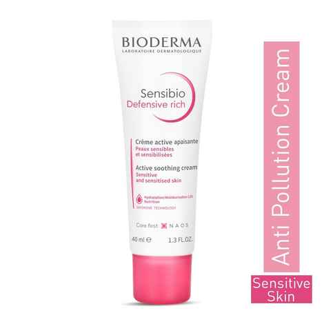 Buy Bioderma Sensibio Defensive Rich Active Soothing Cream Hydration/Moisturisation 12h Nutrition (40 ml) - Purplle