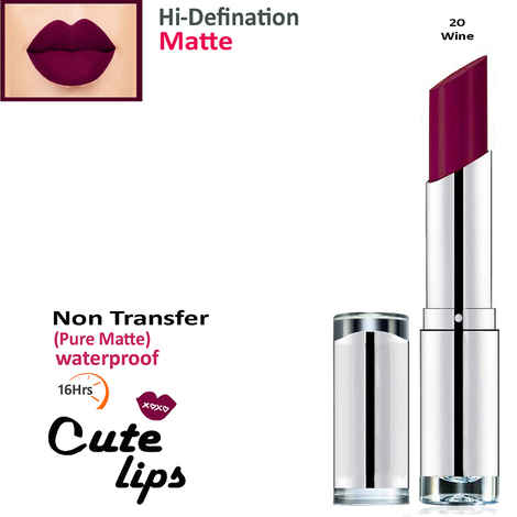 Buy bq BLAQUE Non Transfer Long Lasting Matte Lipstick 2.4 gm - # 20 Wine - Purplle