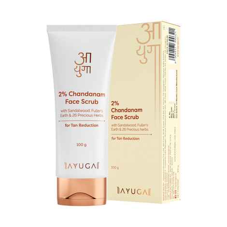 Buy Ayuga 2% Chandanam Face Scrub with Sandalwood and Fuller's Earth | Facial Exfoliator 100g - Purplle