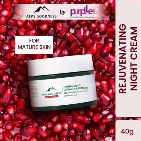 Buy Alps Goodness Pomegranate, Collagen & Retinol Rejuvenating Night Cream (40 gm) | For Mature skin | For ageing skin | Skin tightening cream - Purplle