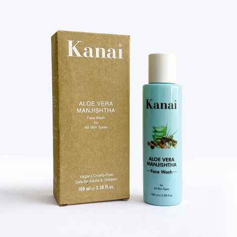Kanai Aloe Vera & Manjishtha Ayurvedic Facewash Soap-Free, Hydrating, Perfect for Acne, Gentle Daily Cleanser