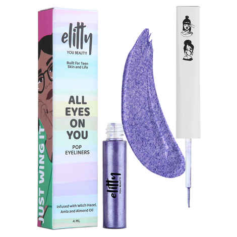 Buy Elitty Pop Liquid Eyeliner, Smudge Proof, Water Proof, Infused with Witch Hazel, Vegan & Cruelty Free - Lucid Dreaming (Purple -Metallic) - Purplle