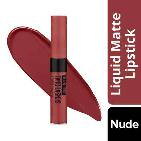 Buy Maybelline New York Lipstick, Matte Finish, Non-Sticky and Non-Drying, Sensational Liquid Matte, Made Easy, 7 ml - Purplle