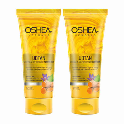 Buy OSHEA HERBALS UBTAN GLOWING & TAN REMOVING FACE MASK(Pack of 2 ) - Purplle