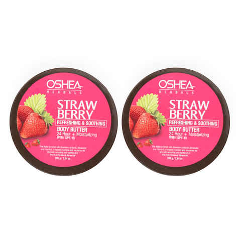 Buy OSHEA HERBALS Strawberry Body Butter (Pack of 2 ) - Purplle
