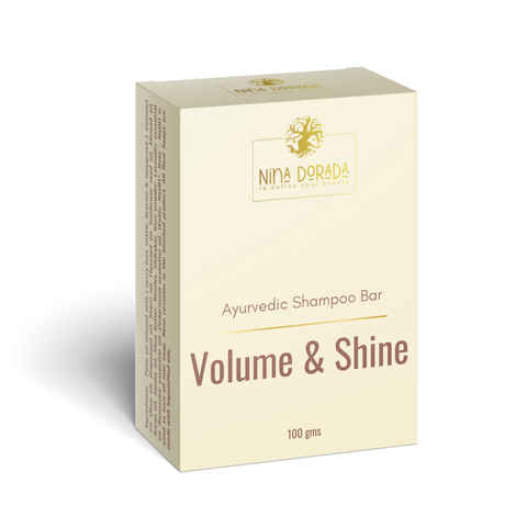 Nina Dorada Volume And Shine Shampoo Bar With Shea Butter, Shikakai, Reetha And Rice Powder | Anti Hair Fall | Suitable For Dry, Frizzy And Damaged Hair| Ayurvedic | 100Gms