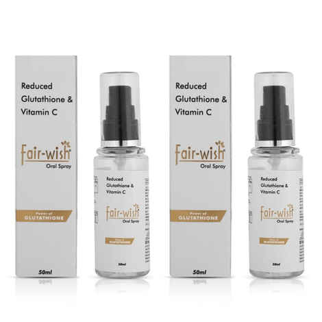 Buy Fair Wish Glutathione With Vitamin C Sublingual (Intra-Oral) Spray For Skin whitening and brightening. Pack of 2 - Purplle