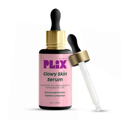 Buy PLIX Glowy Skin Serum for Skin Rejuvenation | For Skin Radiance, Dark Spots and Pigmentation | With 5% Niacinamide, 2% Alpha Arbutin & Hyaluronic Acid | 30 ml (Pack of 1) - Purplle