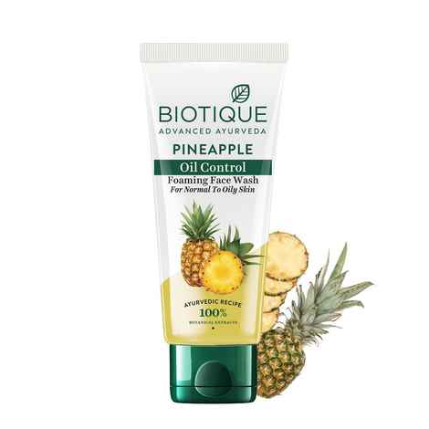 Buy Biotique Pineapple Oil Control Foaming Face Wash 100 ml - Purplle