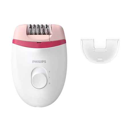 Buy Philips BRE235 Corded Compact Epilator (White and Pink) for gentle hair removal at home - Purplle