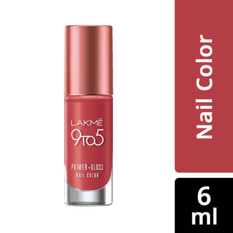 Buy Lakme 9To5 Primer + Gloss Nail Colour, Pink Paisley (6 ml) - Purplle