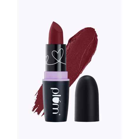 Buy Plum Matterrific Lipstick | Highly Pigmented | Nourishing & Non-Drying | 100% Vegan & Cruelty Free | Haute Shot - 139 (Deep Maroon) - Purplle