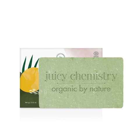 Buy Juicy Chemistry Lime, Ginger & Rice Soap for Tan Removal, 100 gms - Certified Organic Cold Processed Soap for Face & Body, Vegan & Cruelty free - Purplle