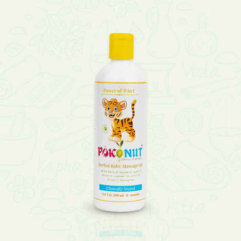 Buy Pokonut Herbal Ayurvedic Baby Massage Oil with power of 9 Ayurvedic herbs -200ML - Purplle