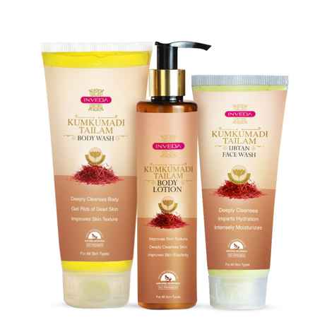 Buy Inveda Kumkumadi Tailam Face & Body Kit, 500 ml - Purplle