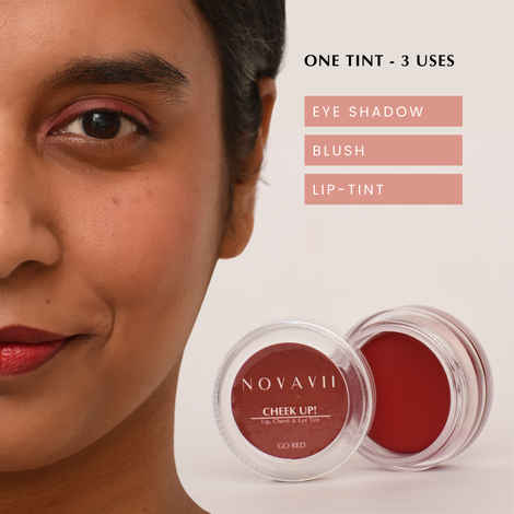 Buy Cheek Up! by Novavii - Deep Tints for your Lip, Cheeks & Eyes - Go Red (Festive Red) - Purplle