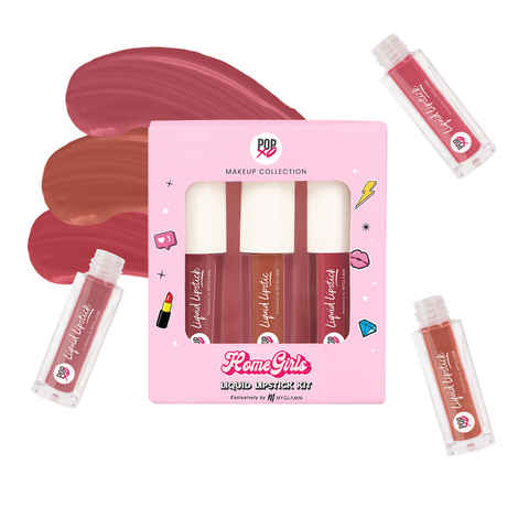 Buy MyGlamm POPxo Makeup Homegirls Liquid Lipstick kit-Cheerleader, Ride or Die, BFF 4L- - Purplle