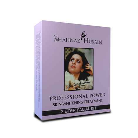 Buy SHAHNAZ HUSAIN PROFESSIONAL POWER SKIN WHITENING TREATMENT 7 STEPS FACIAL KIT (48gm + 15ml) - Purplle