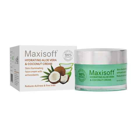 Buy Maxisoft Hydrating Aloe vera & Coconut Cream |With Aloe vera, Coconut Oil| pH Balance| Paraben Free| Suitable For all skin types (50 gm - Pack Of 1) - Purplle