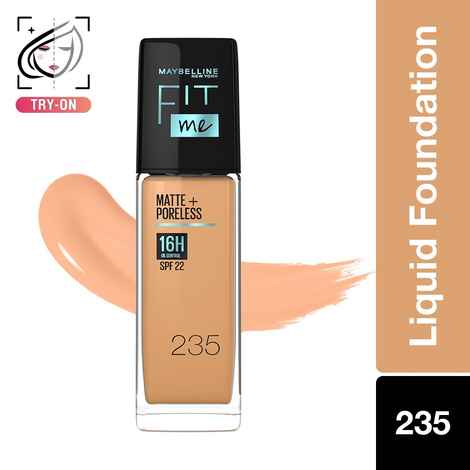 Buy Maybelline New York Fit Me Matte+Poreless Liquid Foundation - Pure Beige 235 (30 ml) - Purplle