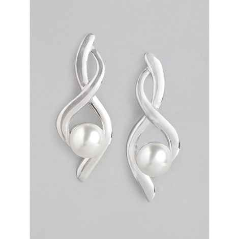 Buy Zavya Silver-Toned Contemporary Studs Earrings EAR-20212 - Purplle